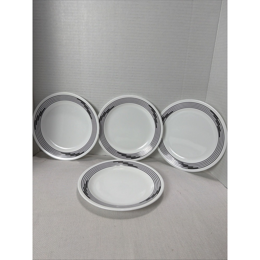 Corelle Optic Pattern 4 Bread Plates Hard To Find Pattern